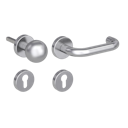 Vorschaubild Griffwerk ALESSIA Klipptechnik FS Panik -Edelstahl matt  Rosettengarnitur -Klippt. -R4 -WR -Stift 9mm -TS 38-50mm