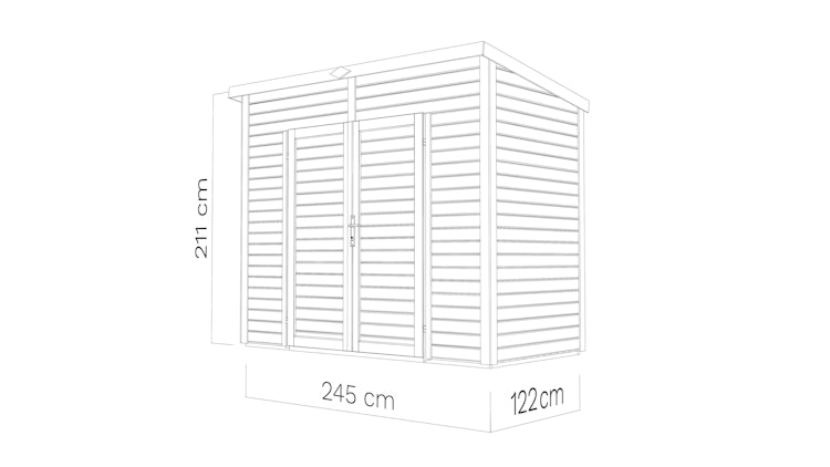 Bertilo Gerätehaus Timmo 2 - 19 mm