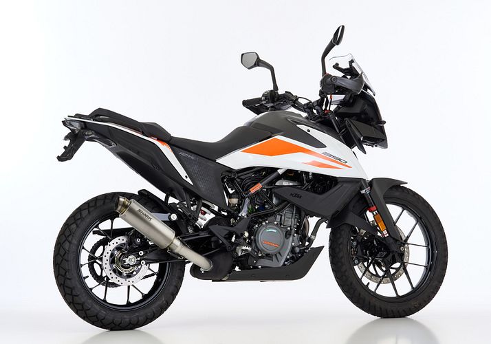 Shark Performance SLIP-ON Titan silber SRC 4 für KTM 390 Adventure EURO4 EURO5 
