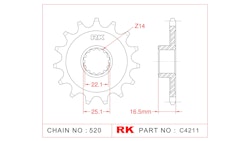 RK 4211 Antriebsritzel (14 Zähne)