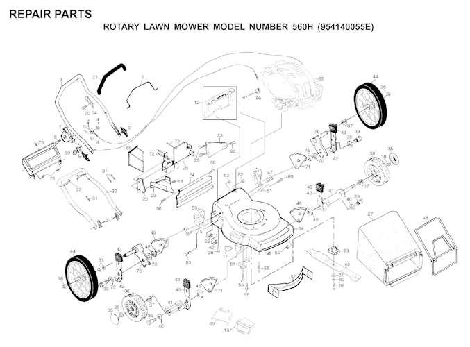 Husqvarna Rasenmäher gelegentliche Nutzung 560 H, 954140055E, 1999-12