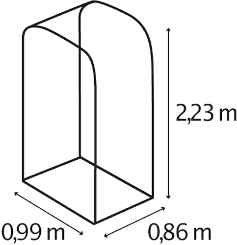 Vitavia Kaminholzregal Lignum Hoch B 99 x T 86 x H 223 cm