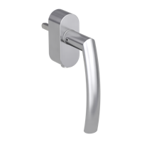 Griffwerk Fenstergriff VAYA 178 LORITA Edelstahl matt R 7x40