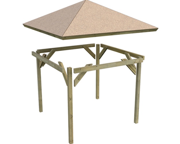 Karibu 4-Eck Pavillon Holm 1 kesseldruckimprägniert