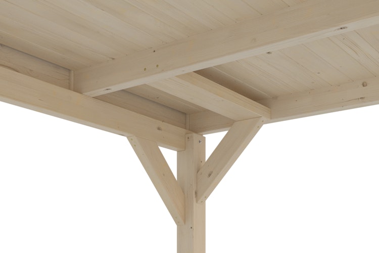 Skan Holz Grunewald - Flachdach Carport aus Leimholz Breite 427 cm