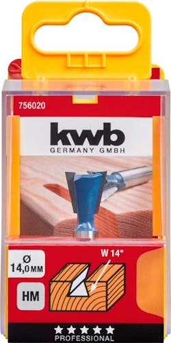 kwb Zinkenfräser HM 14 mm SB-Box 756020