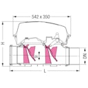 Vorschaubild KESSEL 73200.10 - Rückstaudoppelverschluss Staufix SWA DN 200 für freiliegenden Einbau