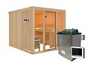 Vorschaubild Karibu Sauna Askja Superior mit Fronteinstieg 68 mm inkl. gratis Zubehörpaket im Wert von 126,96€