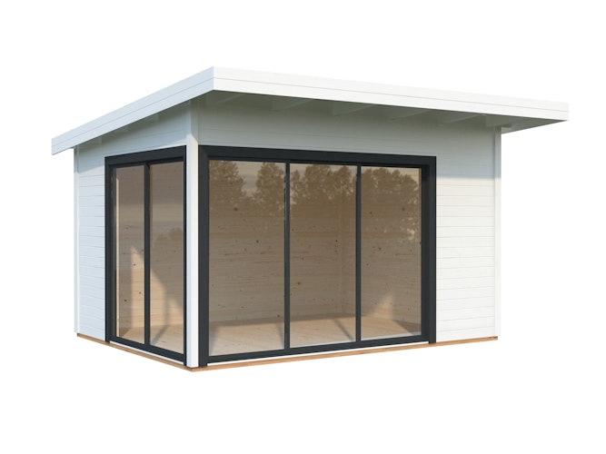 Palmako Gartenhaus Andrea 11,2 m² Slide Plus mit Isolierglas-Schiebetür - 44 mm