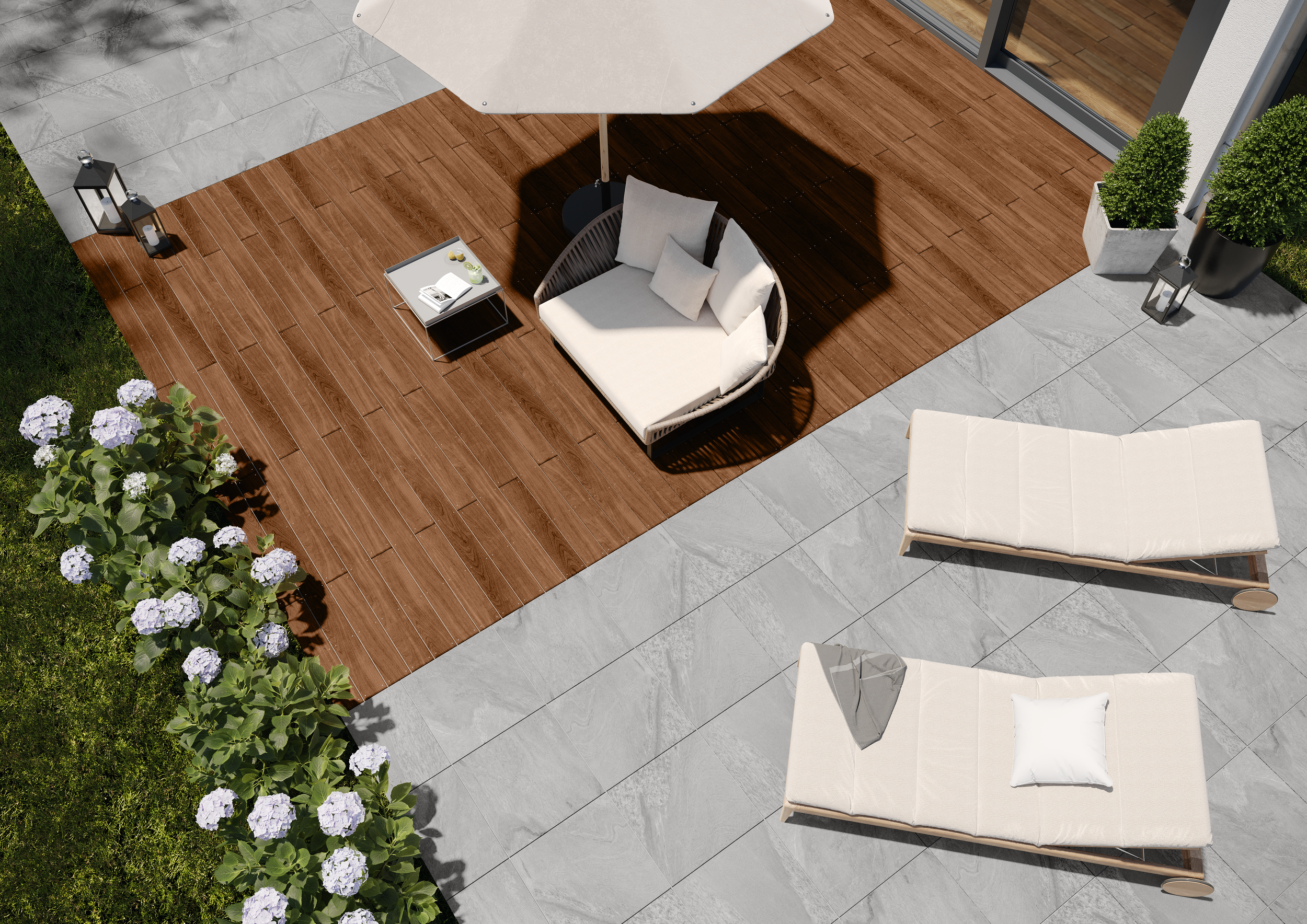 OSMO CEWO-DECK Terrassenplatte 60 x 60 cm - Verschiedene Farben