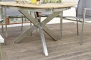 Vorschaubild Diamond Garden Tisch LYON 150 cm Triangel, Edelstahl / Recycled Teak