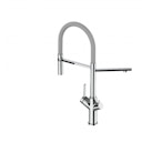 Vorschaubild 3 Wege Wasserhahn Küchenarmatur, BOD, mit 360° schwenkbarem Auslauf, abnehmbare 2 strahl Handbrause, Verchromt / Grau