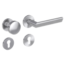 Vorschaubild Griffwerk Wechselgarnitur VAYA 137 TRI fast2fix Fast2Fix GK3 Rosetten rund Knopf R2 Edelstahl matt R