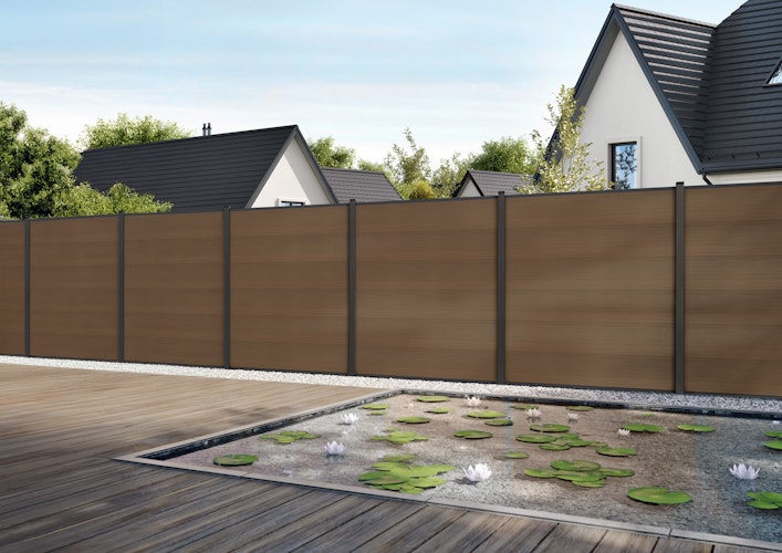 T&J MAX XL WPC Steckzaunset 175 x 168 cm