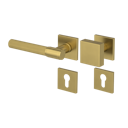 Vorschaubild Griffwerk Wechselgarnitur VAYA 136 ARIS fast2fix Fast2Fix Rosetten eckig Knopf SQUARE Gold matt L