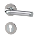 Vorschaubild Griffwerk SIMONA Schraubtechnik GK4 -Chrom/Nickelmatt/Edelstahl  Rosettengarnitur -Schraubt. -PZ -TS 40-45mm