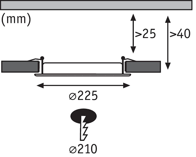 Paulmann SmartHome LED Einbaupanel rund 3,5W mit Farblichtsteuerung