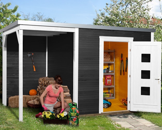 Weka Designhaus 413 A 45 mm inkl. 150 cm Anbau