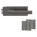 Vorschaubild Griffwerk Glastürbeschlag PURISTO S mit Griff VAYA 136 ARIS unverschließbar Flüster 3-tlg. Bänder VAYA 136 ARIS Kaschmirgrau