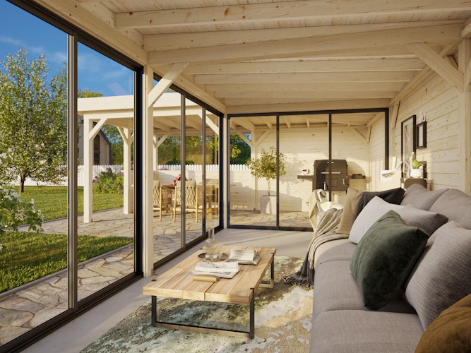 Palmako Carport/Pavillon Connect Lenna 33,2 m² Set 420 Slide