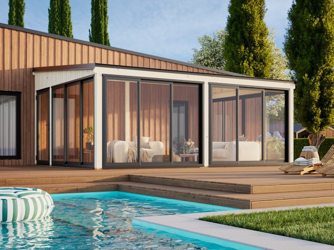 Palmako Glashaus Lumi 23,3 m² - (Wintergartenanbau) Slide