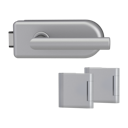 Vorschaubild Griffwerk SMILE 1.0 -Alu EV1 Ganzglastürbeschlagset -3-teiliger Bandsatz -mit Griff L-Form -UV