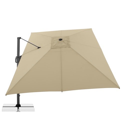 doppler Pendelschirm LIFE 300 x 400 Side, Aluminium Anthrazit / 100 % Polyester 180 g/m² 