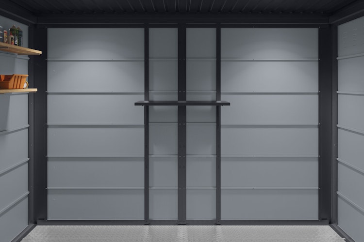 Wolff Finnhaus Regal- und Haken Set für WPC Gartenhäuser Olin & Sören