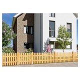 T&J SUNLINE-Serie Vorgartenzaun, 180 x 85 cm, pinienfarbig lasiert, Staketen 16/90 mm, Riegel 22/70 mmZubehörbild