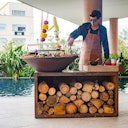 Vorschaubild OFYR Plancha Grill Island Corten 85 Keramik Dunkelgrau