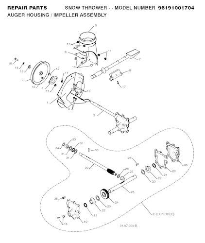 Husqvarna Schneefräsen/Fräsen 96191001706 8024STE