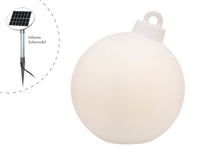 8 seasons design Solar LED-Dekoleuchte Shining Christmas Ball
