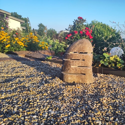 BambusBASIS Steinlampe - handgefertigt