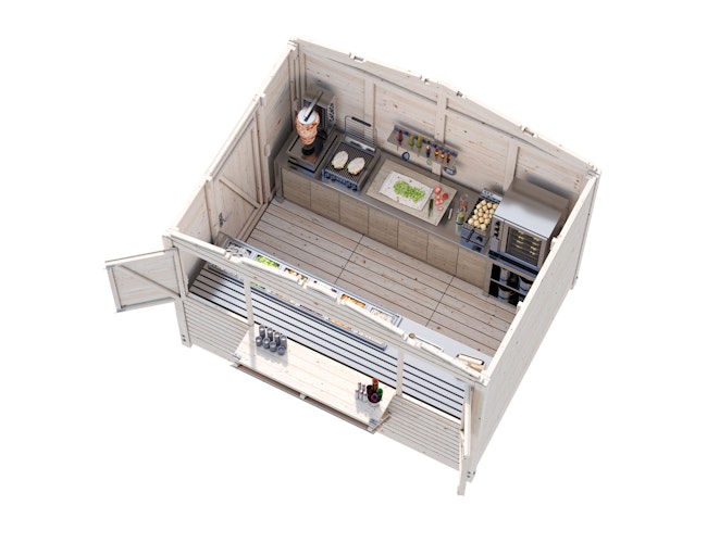 Palmako faltbarer Marktstand Marian 6,2 m² - 16 mm (20 Minuten Aufbauzeit!) 