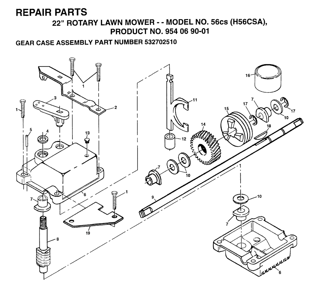 Explosionszeichnung Ersatzteile