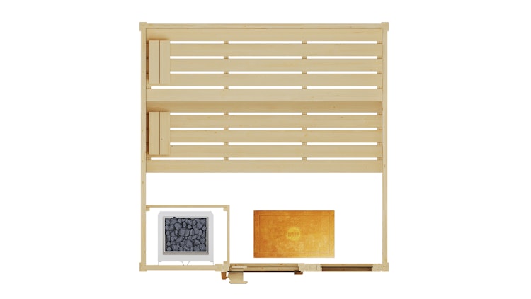 Weka Sauna Valida Plus mit Glastür/Fenster/9 kW Ofen