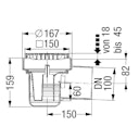 Vorschaubild KESSEL 36501 - Kellerablauf 150 x 150 mm mit Geruchsverschluss