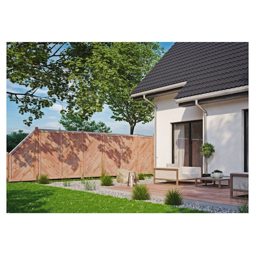 T&J SKAGEN Sichtschutzzaun Lärche 1800 x 1800 mm