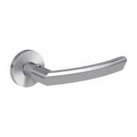 Griffwerk Türgriff smart2lock 2.0 JETTE CRYSTAL Schraubtechnik -Edelstahl matt Griffpaar mit Drückerrosetten -smart2lock 2.0