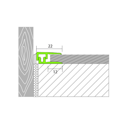 Proline PROCOVER Designfloor Abschlussprofil Aluminium eloxiert, 90cm