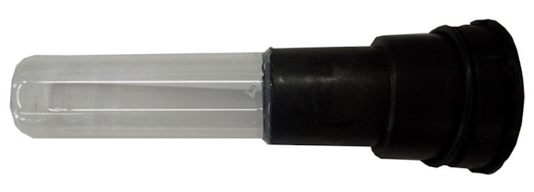 Heissner Glaskolben und Kunststoffring, montiert (ET10-F380G)