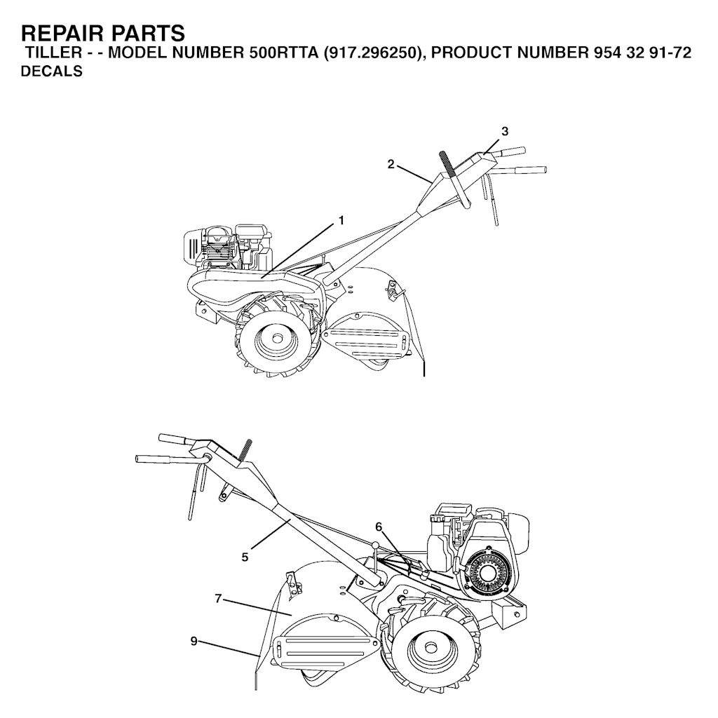 Explosionszeichnung Ersatzteile