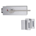 Vorschaubild Griffwerk PURISTO S -Edelstahl matt Ganzglastürbeschlagset -3-teiliger Bandsatz -mit Griff DESM LEAF LIGHT -SG -smart2lock