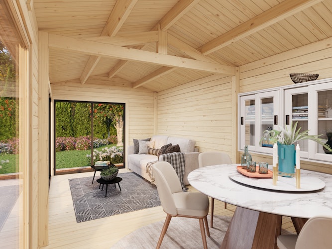 Palmako Gartenhaus Amanda 17,1 m² Slide Plus- 44 mm