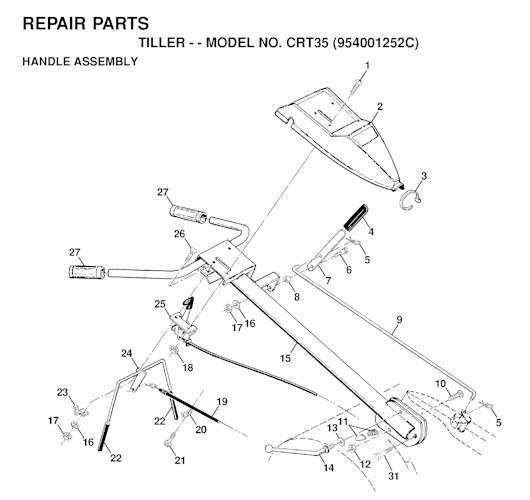 Husqvarna Motorhacken CRT 35, 954001252C, 1995-10