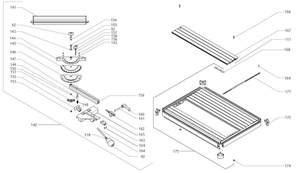 Explosionszeichnung Ersatzteile