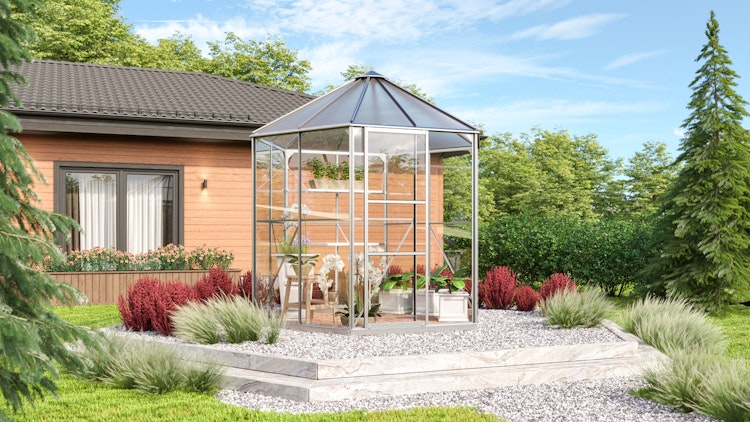 Vitavia Gewächshaus Juno/Hera 4500 inkl. Stahlfundament - 4,5 m²