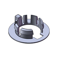 Griffwerk Drückerführung -POM -Edelstahl matt-Optik für ONE SMART2LOCK-Montage