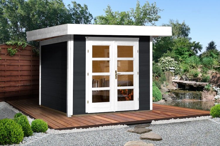 Weka 28 mm Designhaus 126+ mit extra hoher Tür - 28 mm