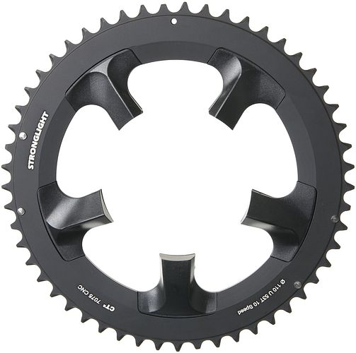 Stronglight Kettenblatt CT2 53 Zähne schwarz außen mit Gewinde